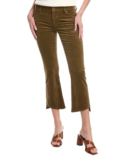Cabi Baby Corduroy High-low Olive Crop Jean