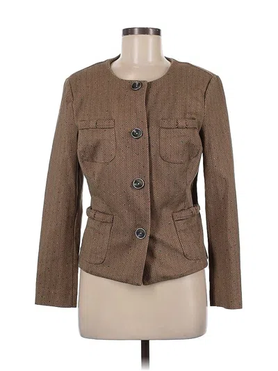 Pre-owned Cabi Blazer Jacket In Brown