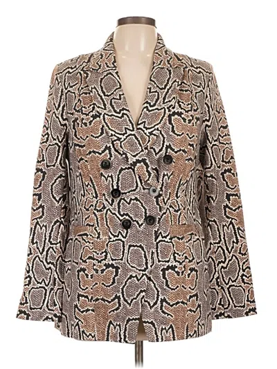 Pre-owned Cabi Blazer Jacket In Brown