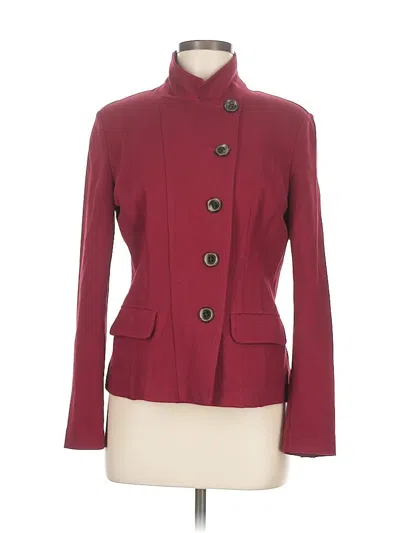 Pre-owned Cabi Blazer Jacket In Burgundy