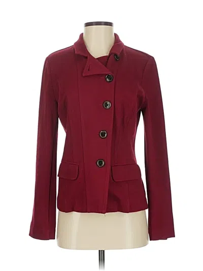 Pre-owned Cabi Blazer Jacket In Burgundy