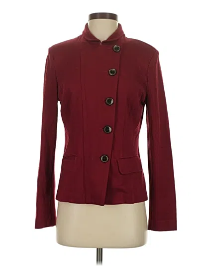 Pre-owned Cabi Blazer Jacket In Burgundy