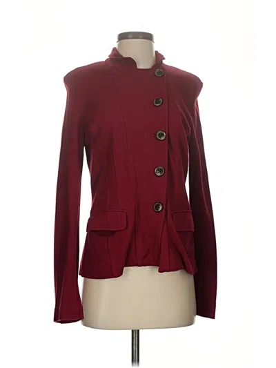 Pre-owned Cabi Blazer Jacket In Burgundy