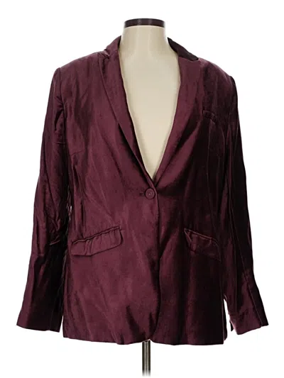 Pre-owned Cabi Blazer Jacket In Burgundy