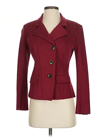 Pre-owned Cabi Blazer Jacket In Burgundy
