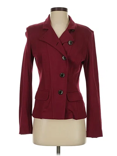 Pre-owned Cabi Blazer Jacket In Burgundy