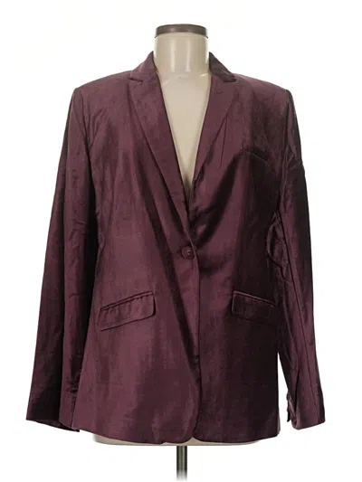 Pre-owned Cabi Blazer Jacket In Burgundy