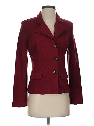 Pre-owned Cabi Blazer Jacket In Burgundy
