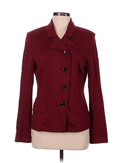 Pre-owned Cabi Blazer Jacket In Burgundy