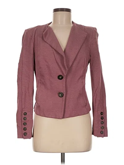Pre-owned Cabi Blazer Jacket In Burgundy