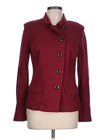 Pre-owned Cabi Blazer Jacket In Burgundy