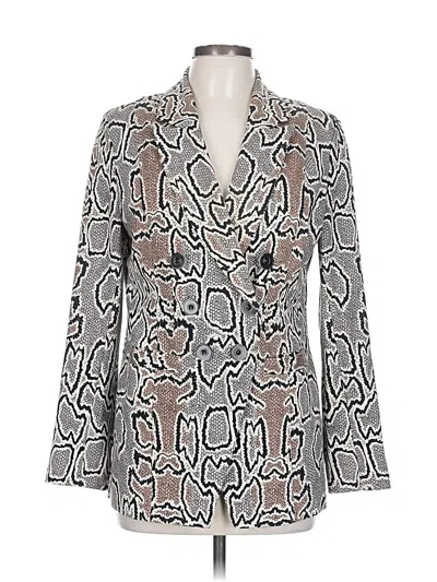 Pre-owned Cabi Blazer Jacket In Gray