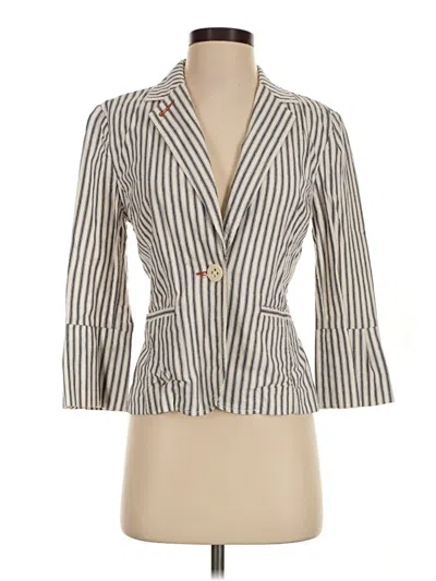 Pre-owned Cabi Blazer Jacket In Ivory