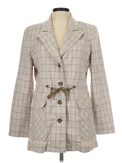 Pre-owned Cabi Blazer Jacket In Ivory