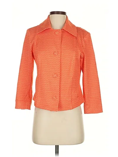 Pre-owned Cabi Blazer Jacket In Orange