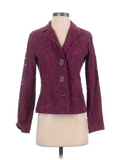 Pre-owned Cabi Blazer Jacket In Purple