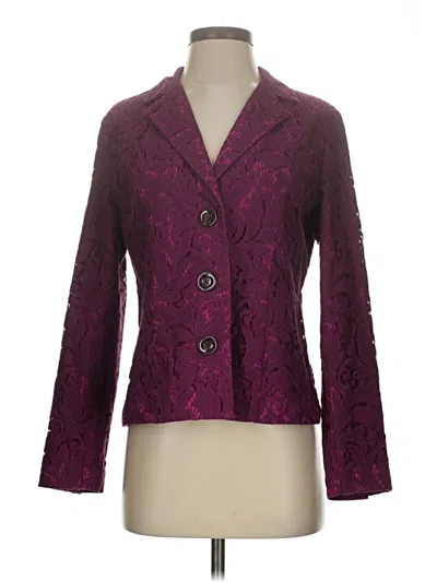 Pre-owned Cabi Blazer Jacket In Purple