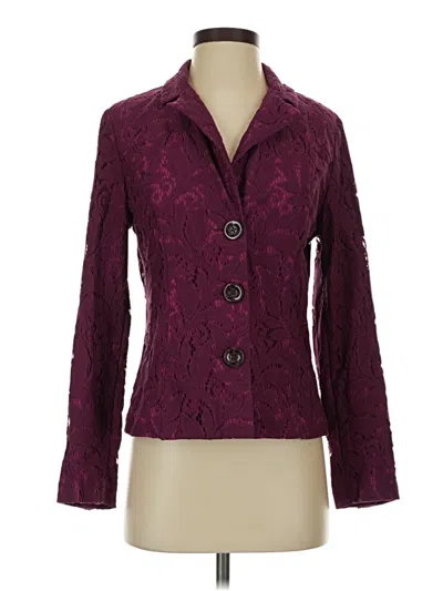 Pre-owned Cabi Blazer Jacket In Purple