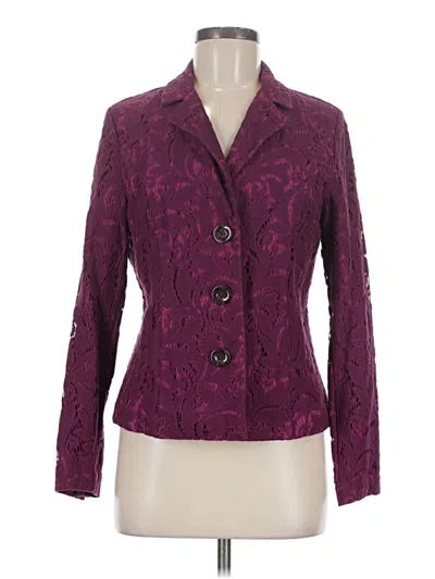 Pre-owned Cabi Blazer Jacket In Purple