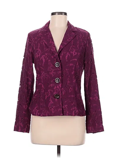 Pre-owned Cabi Blazer Jacket In Purple