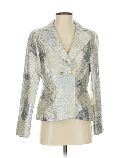 Pre-owned Cabi Blazer Jacket In Silver
