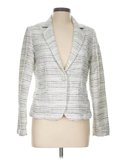 Pre-owned Cabi Blazer Jacket In Silver