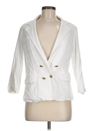 Pre-owned Cabi Blazer Jacket In White