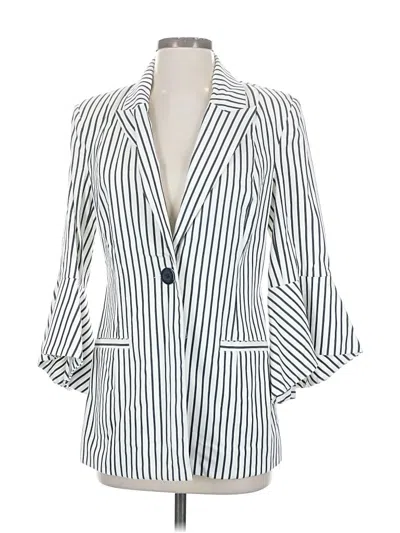 Pre-owned Cabi Blazer Jacket In White