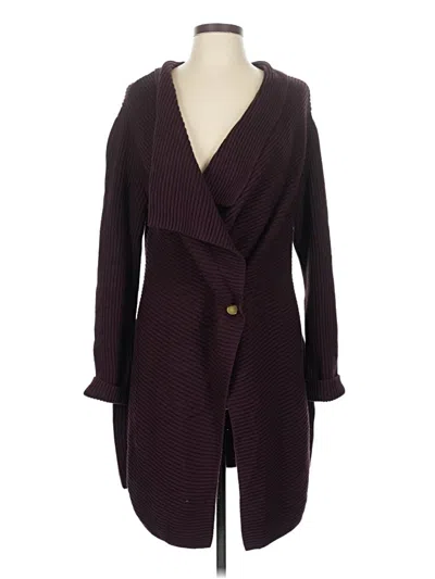 Pre-owned Cabi Cardigan Sweater In Burgundy