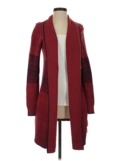 Pre-owned Cabi Cardigan Sweater In Burgundy