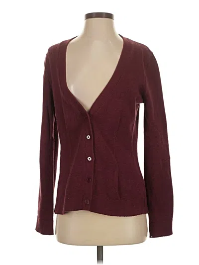 Pre-owned Cabi Cardigan Sweater In Burgundy