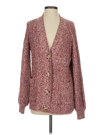 Pre-owned Cabi Cardigan Sweater In Burgundy