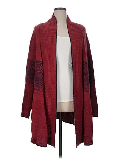 Pre-owned Cabi Cardigan Sweater In Burgundy