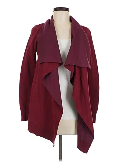 Pre-owned Cabi Cardigan Sweater In Burgundy