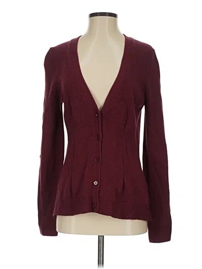 Pre-owned Cabi Cardigan Sweater In Burgundy