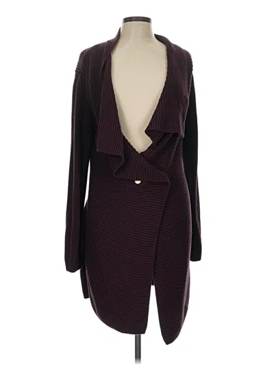 Pre-owned Cabi Cardigan Sweater In Burgundy