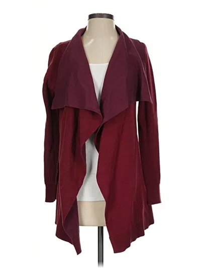 Pre-owned Cabi Cardigan Sweater In Burgundy