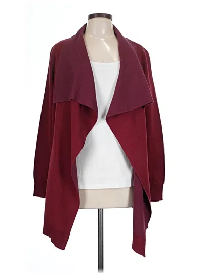 Pre-owned Cabi Cardigan Sweater In Burgundy