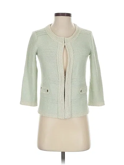 Pre-owned Cabi Cardigan Sweater In Green