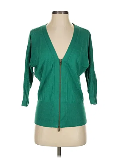 Pre-owned Cabi Cardigan Sweater In Green