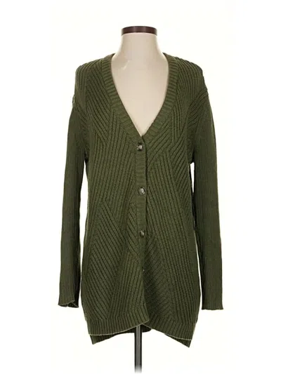 Pre-owned Cabi Cardigan Sweater In Green