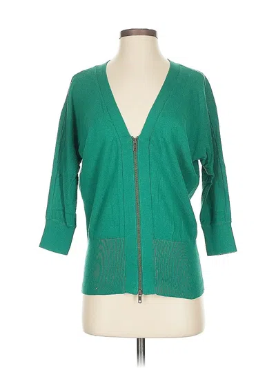 Pre-owned Cabi Cardigan Sweater In Green