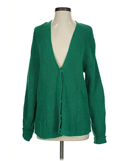 Pre-owned Cabi Cardigan Sweater In Green