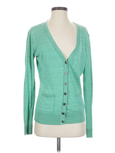 Pre-owned Cabi Cardigan Sweater In Green