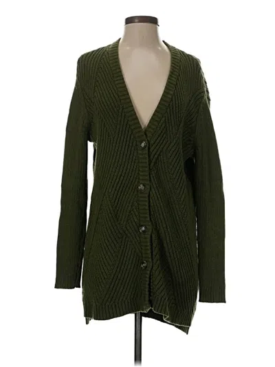 Pre-owned Cabi Cardigan Sweater In Green