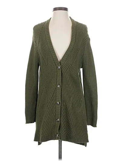 Pre-owned Cabi Cardigan Sweater In Green