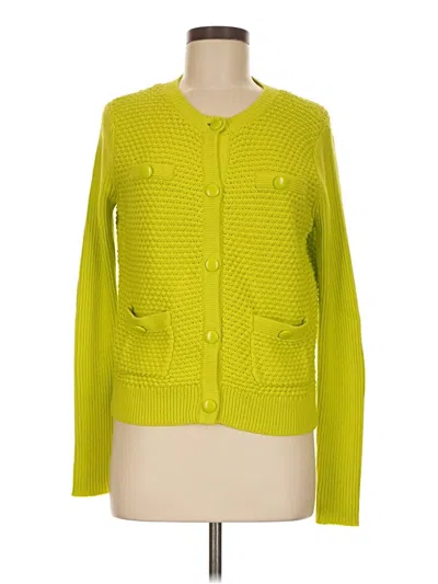 Pre-owned Cabi Cardigan Sweater In Green
