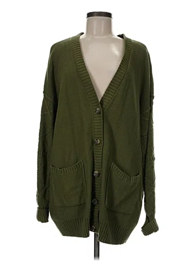 Pre-owned Cabi Cardigan Sweater In Green