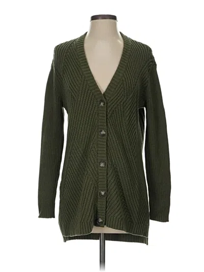 Pre-owned Cabi Cardigan Sweater In Green