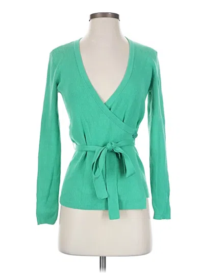Pre-owned Cabi Cardigan Sweater In Green